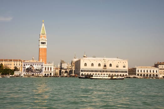 View of the Piazza San Marco from the boat. Venice. Italy