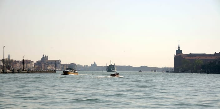 View of the Piazza San Marco from the boat. Venice. Italy
