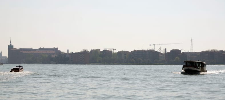 View of the Piazza San Marco from the boat. Venice. Italy