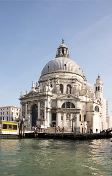 The Cathedral of Saint Mary of Health (Santa Maria della Salute) with Boats