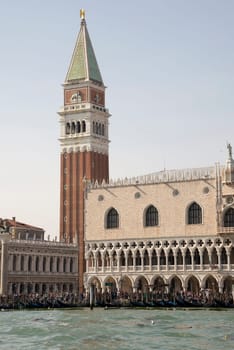 View of the Piazza San Marco from the boat. Venice. Italy