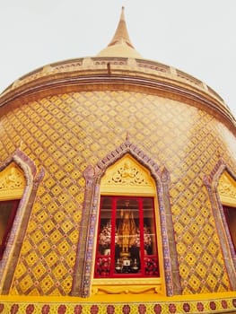 ancient architecture landmark in Bangkok Thailand. Traditional temple named Wat Ratchabophit