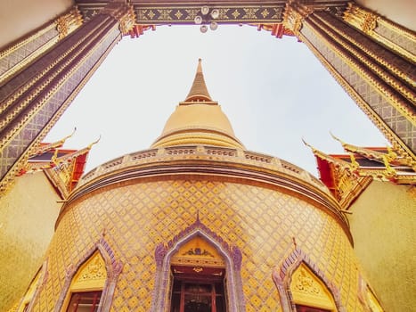 ancient architecture landmark in Bangkok Thailand. Traditional temple named Wat Ratchabophit