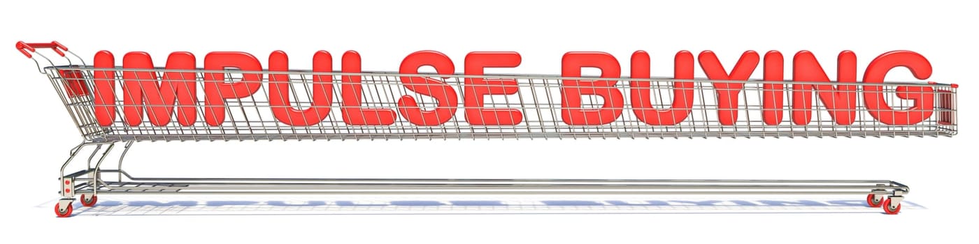Impulse buying concept 3D rendering illustration isolated on white background