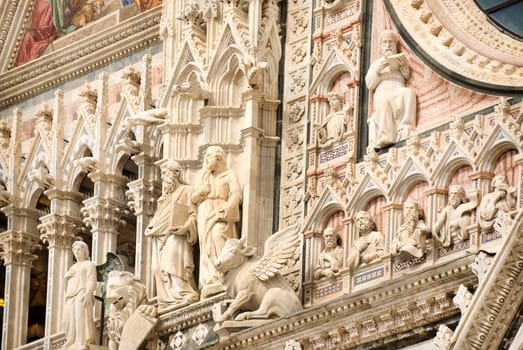 Siena Cathedral, dedicated to the Assumption of the Blessed Virgin Mary .Siena. Italy