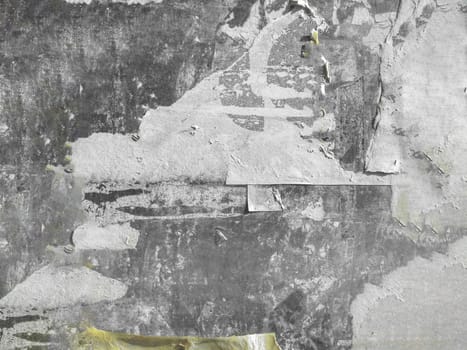 Vintage Billboard With Torn Peeled Poster.  It can be used as texture and background.