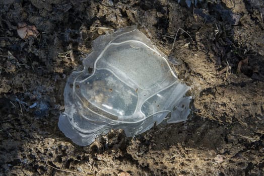 ice on the bottom - abstract