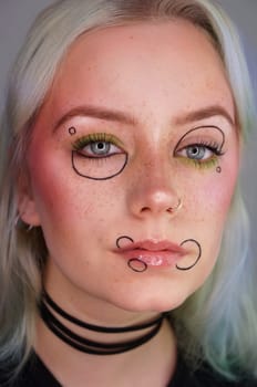 young woman with makeup