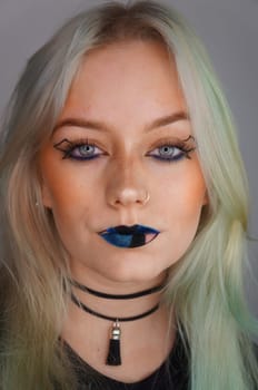 young woman with makeup
