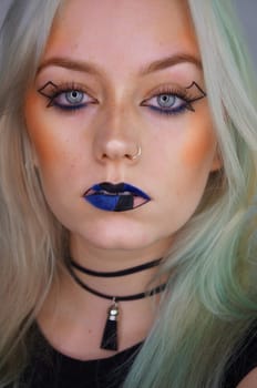 young woman with makeup
