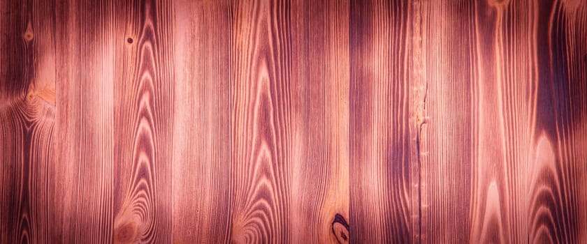 Old wooden background with horizontal boards in red color. layout, space for text and logo.