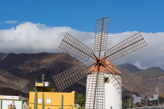 Molino de Viento (windmill) near the city of Mogan, Gran Canaria