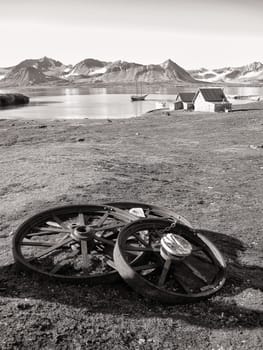 Sailing yacht in the Kongsfjord, Svalbard