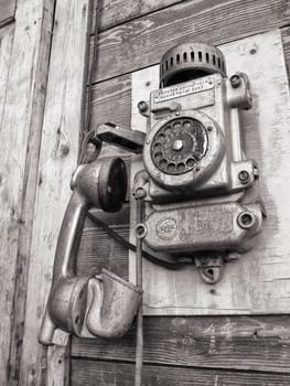 Russian telephone set in Barentsburg, Russian miners' settlement on Svalbard