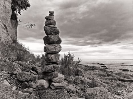 Baltic coast near Lobbe, Mönchgut, Ruegen island
