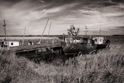 Fishing boats on the Greifswalder Bodden