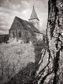 old village church in Groß Zicker, Ruegen island, Germany