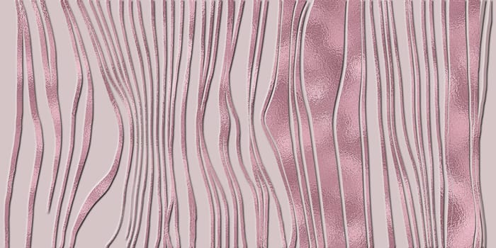 Golden oriental ornament on coral-pink background. Geometric ornament in pink gold. Festive background, oriental ornament. 3D Render.