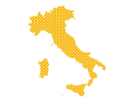 Plain map of Italy