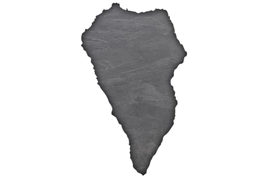 Map of La Palma on dark slate