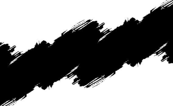 Smear of black paint on a white panoramic background - Vector illustration