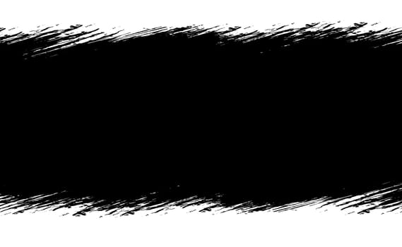 Smear of black paint on a white panoramic background - Vector illustration