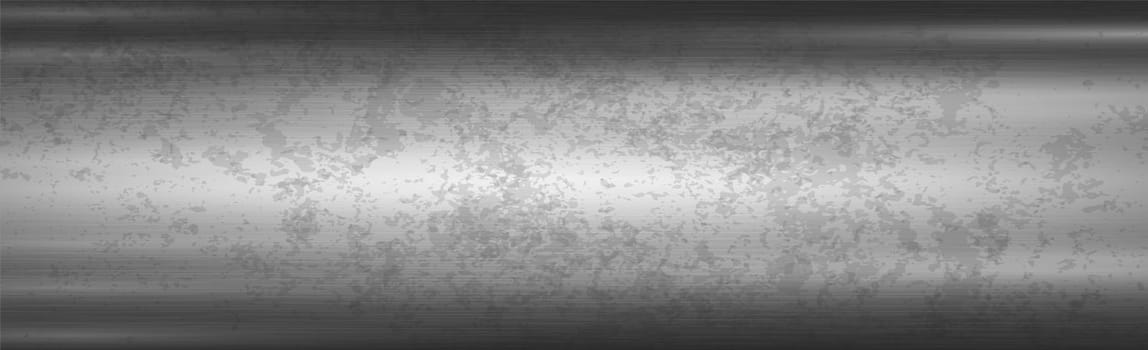 Panoramic metal background with rust - Vector