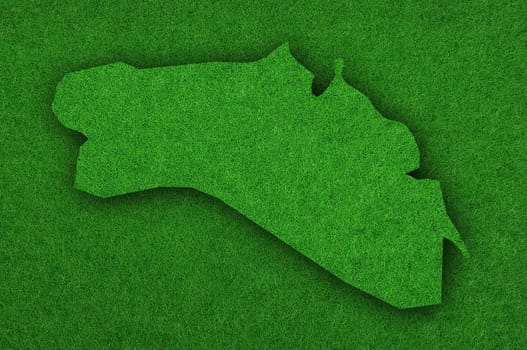 Map of Menorca on green felt