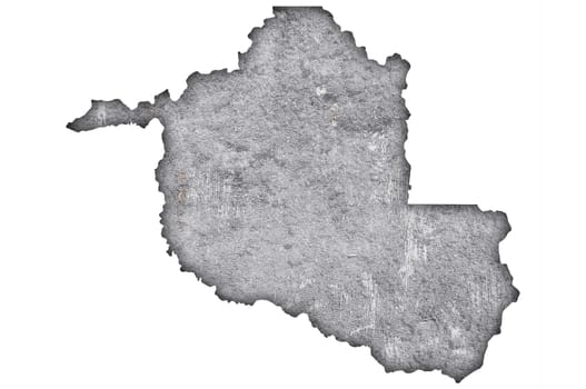 Map of Rondonia on weathered concrete