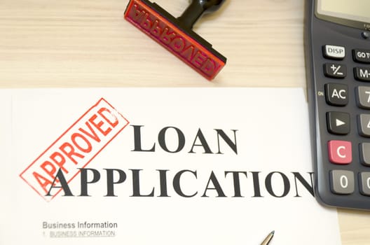 Approved the loan application, approved seal was shot