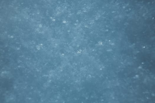 Macro photo of bright snow background