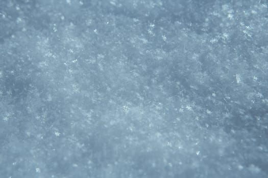 Macro photo of bright snow background