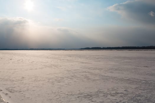 river with ice
