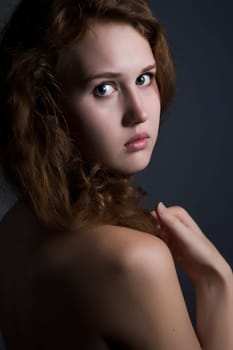 portrait of attractive nude woman