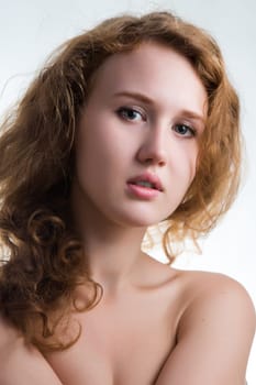 portrait of attractive nude woman