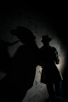 Mysterious man retro portrait