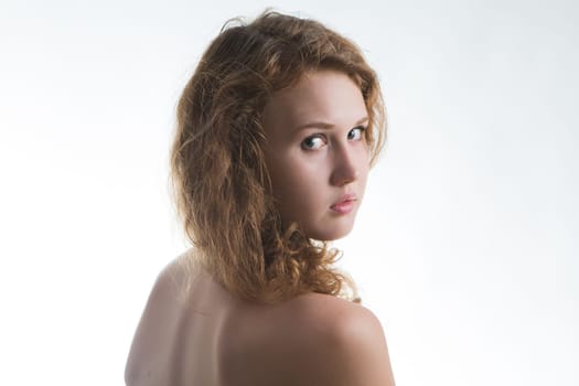 portrait of attractive nude woman