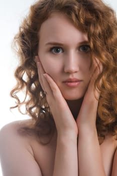 portrait of attractive nude woman