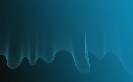 Abstract Wire Mesh Wave Background. Data technology. Abstract futuristic background. Wave lines on dark blue background. Network connection structure. Illustration
