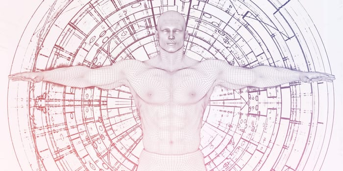 Science Technology with Man Holding Solution from Research