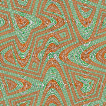 Abstract zigzag green tropical forest pattern with waves. Colorful texture for textile, wrapping paper, covers, banners or wallpapers