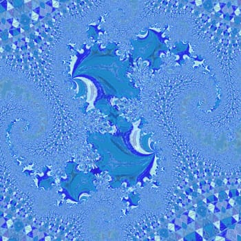 blue water abstract curly background. Big blot spread