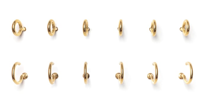 Screw Hooks from different perspectives on a white background