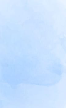 Realistic blue watercolor panoramic texture on white background - Vector illustration