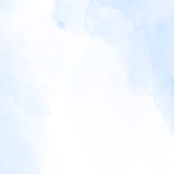 Realistic blue watercolor panoramic texture on white background - Vector illustration