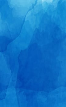 Realistic blue watercolor panoramic texture on white background - Vector illustration