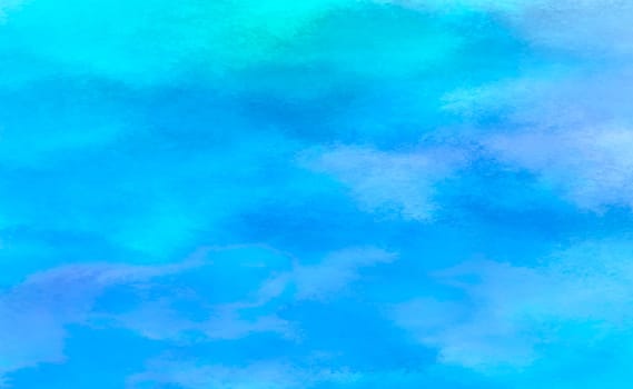 Realistic blue watercolor panoramic texture on white background - Vector illustration