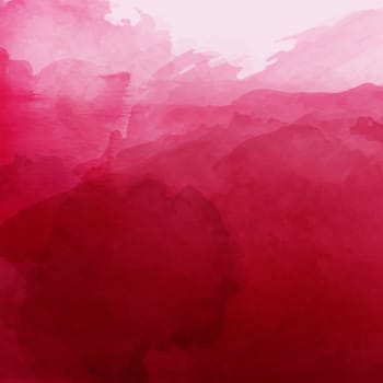 Panoramic texture of realistic red watercolor on a white background - Vector illustration