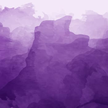 Realistic blue watercolor panoramic texture on white background - Vector illustration