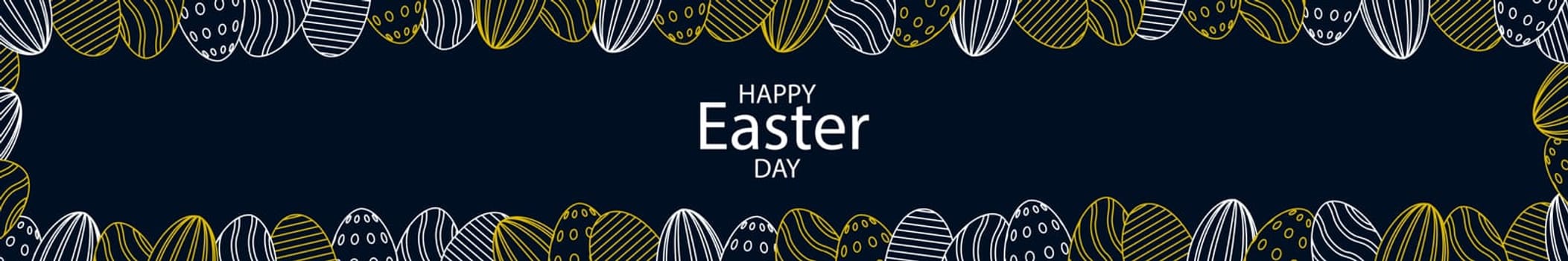 Dark Easter background with congratulations for the Easter holiday - Vector illustration